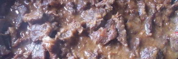 говядина, маринованная в соевом соусе с имбирем чесноком и чили