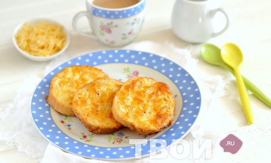 Рецепт гренков с сыром