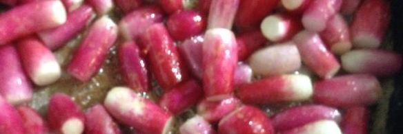 карамелизованный жареный редис