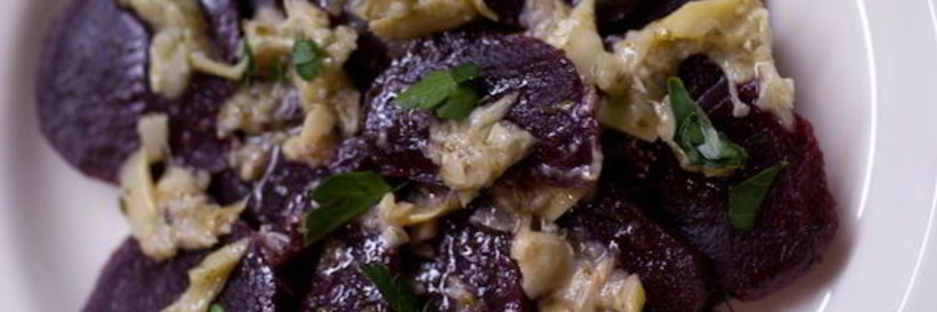 Карпаччо из свеклы с артишоками