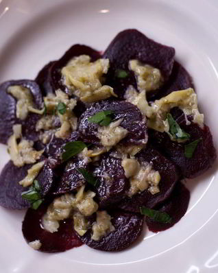 Карпаччо из свеклы с артишоками