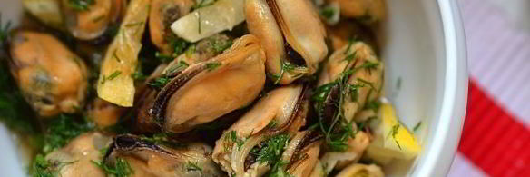 мидии маринованные с соевым соусом