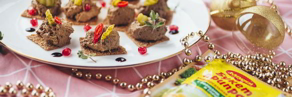 новогодняя закуска на крекерах