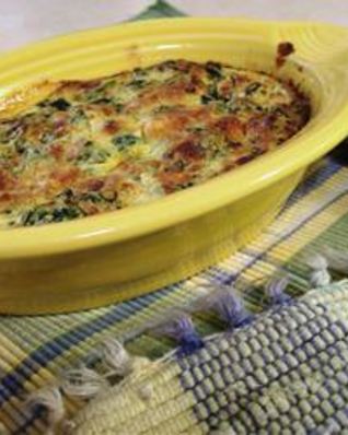 Брокколи в сырном омлете