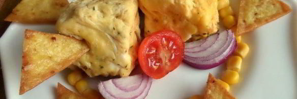 быстрый омлет из микроволновки с чипсами