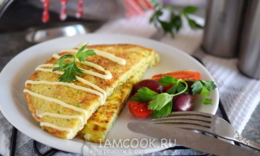Рецепт французского омлета с кабачками
