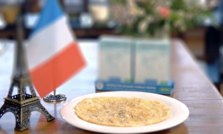 Рецепт французского омлета с кабачком