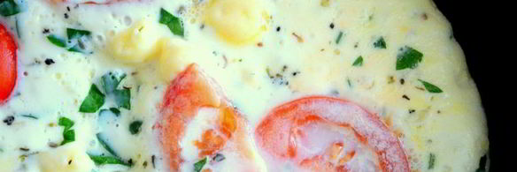 омлет на сметане с томатами и сыром