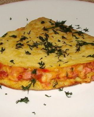 Омлет по-французски с начинкой к завтраку