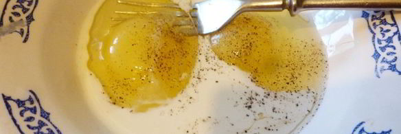 омлет с баклажаном и кабачком