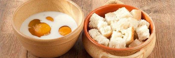 омлет с добавлением хлеба