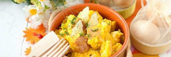 омлет с добавлением хлеба