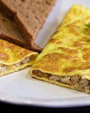 Омлет с грибами