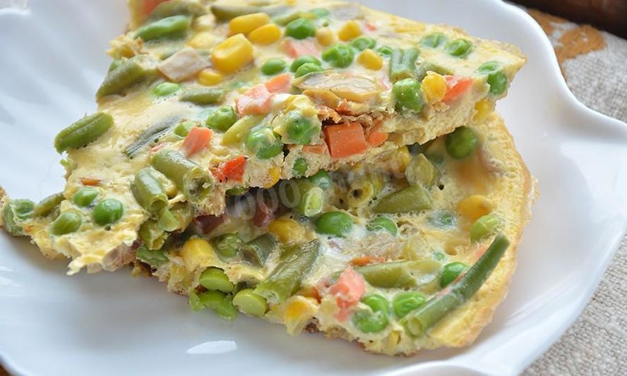 Рецепт омлета с итальянской овощной смесью