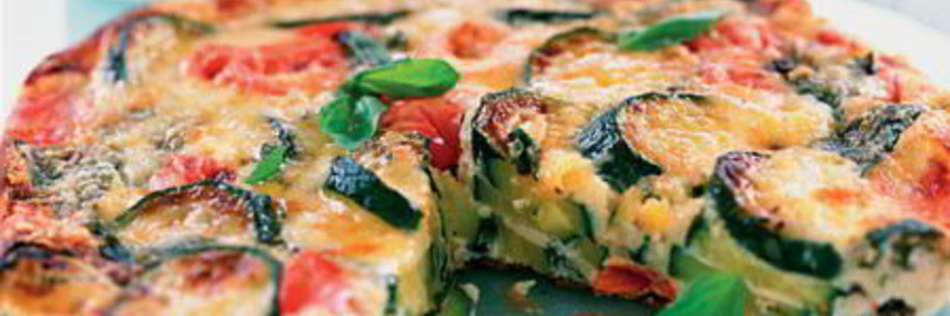 Омлет с кабачками, томатами и сыром