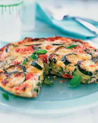 Омлет с кабачками, томатами и сыром