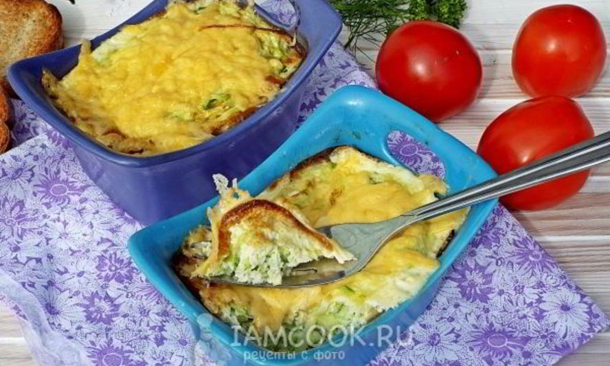 Рецепт омлета с кабачком в духовке