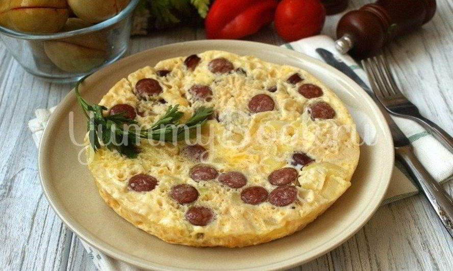 Рецепт омлета с колбасками в мультиварке