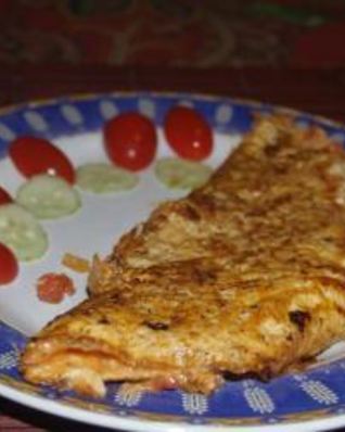 Омлет с лососем