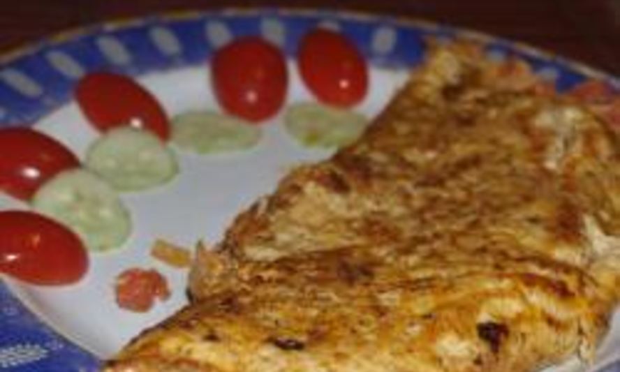 Рецепт омлета с лососем