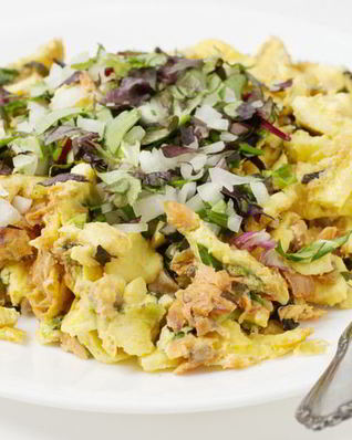 Омлет с луком