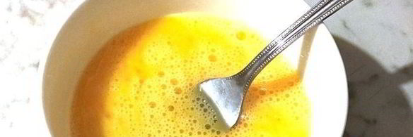 омлет с мятой и зеленым горошком