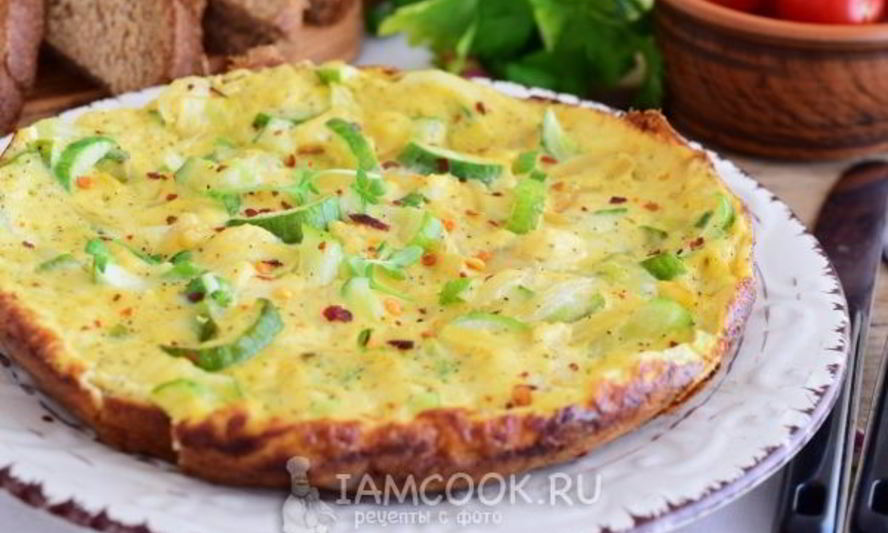 Рецепт омлета с огурцами