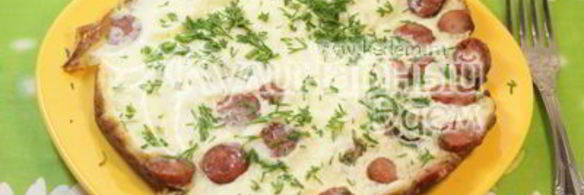 омлет с охотничьей колбаской