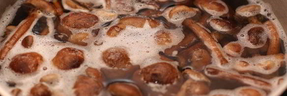 омлет с опятами