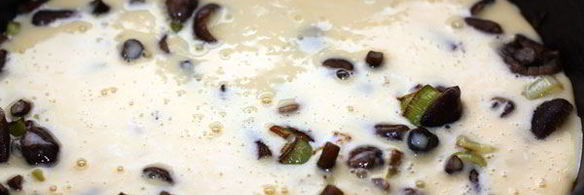 омлет с опятами