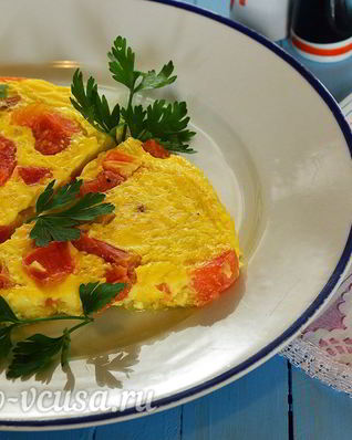 Омлет с овощами в духовке