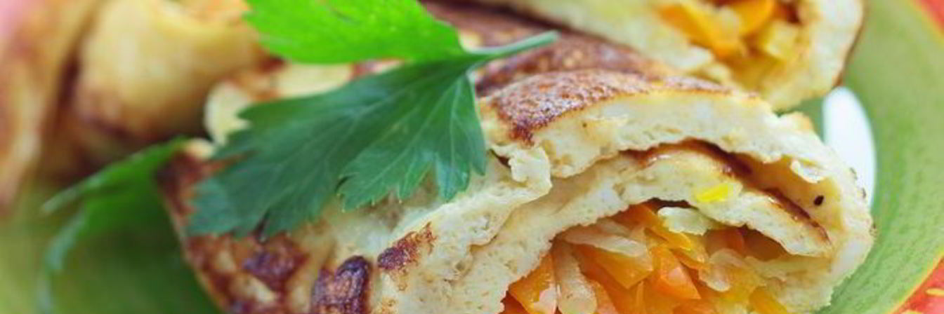 Омлет с помидорами и сельдереем