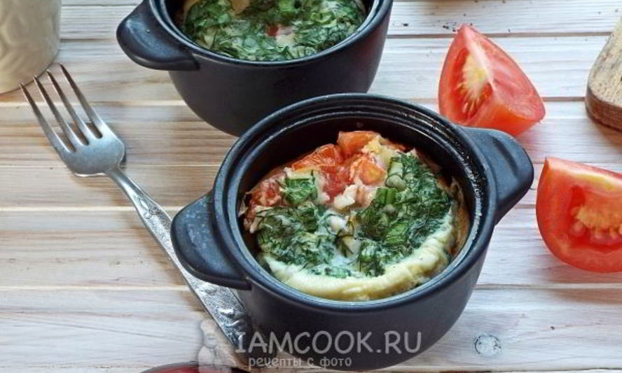 Рецепт омлета с помидорами в духовке