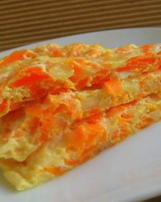 Омлет с сырой морковью