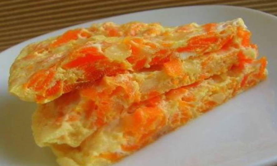 Рецепт омлета с сырой морковью