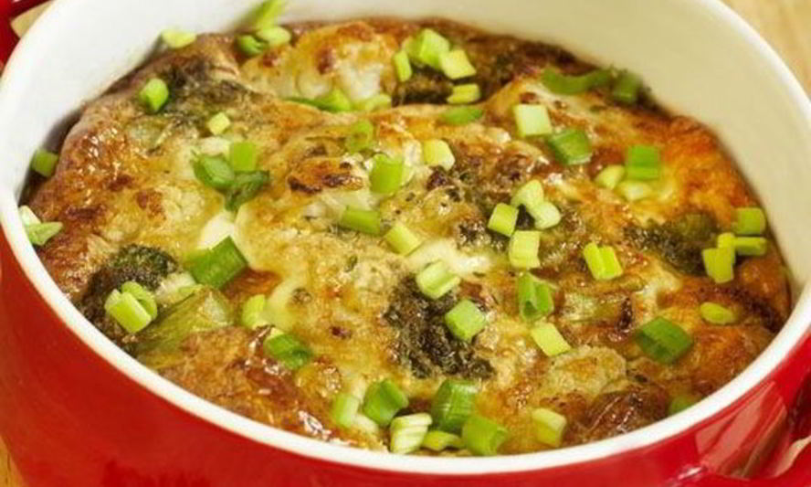 Рецепт омлета с цветной капустой и брокколи