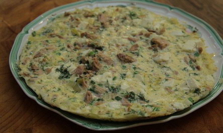 Рецепт омлета с тунцом и фетой