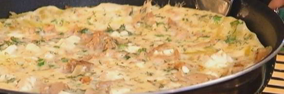 омлет с тунцом и фетой