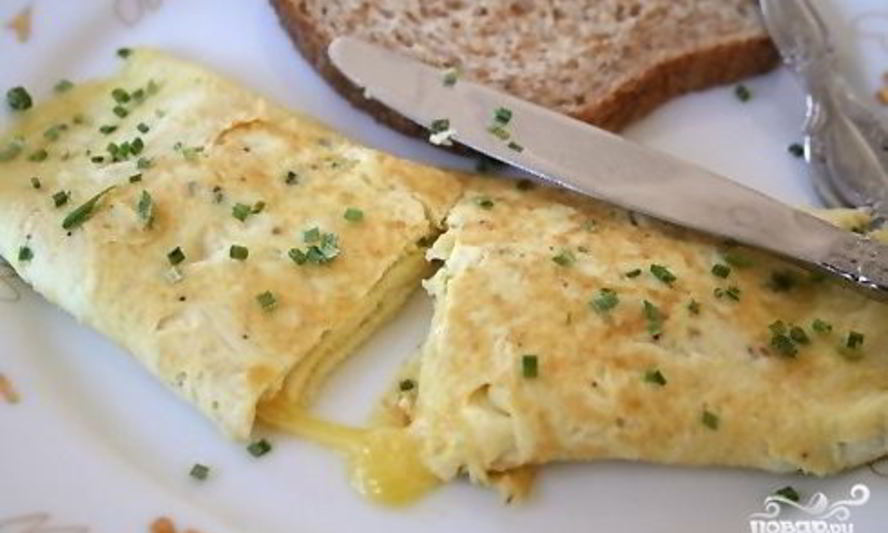 Рецепт омлета с творогом