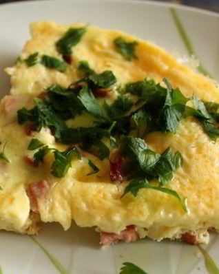 Омлет с ветчиной