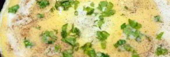 омлет с зеленью и помидорами