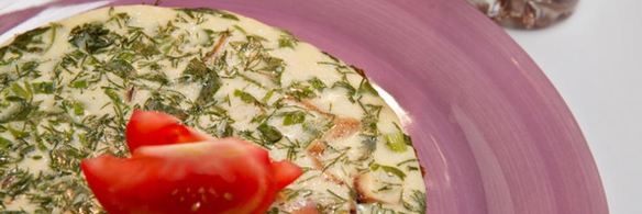 омлет с зеленью