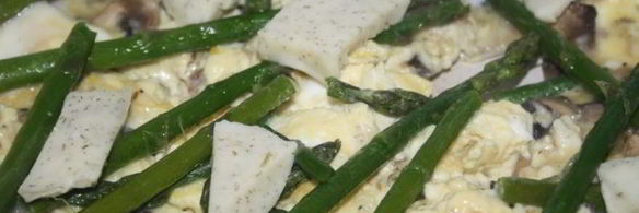 омлет со спаржей и шампиньонами