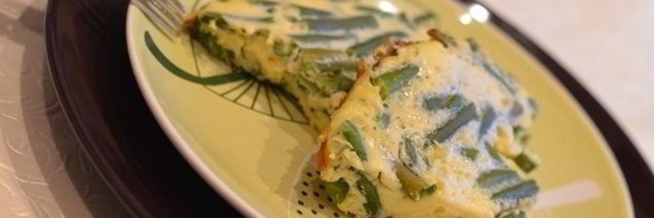 Омлет со спаржевой фасолью