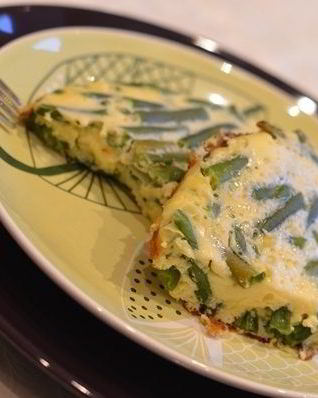 Омлет со спаржевой фасолью