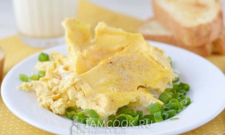 Рецепт омлета в пакете