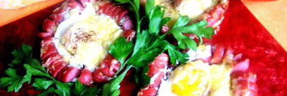 омлетный цветочек под сыром джюгас