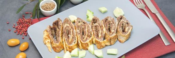 прыгающий омлетный рулет