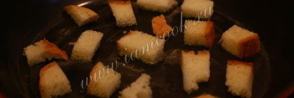 пышный омлет с гренками