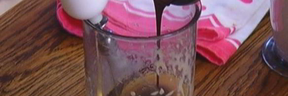 шоколадный омлет с орехами